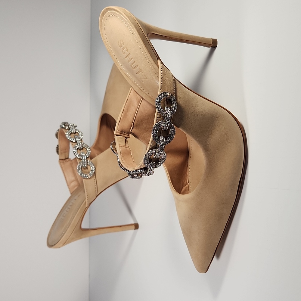 Schutz Elisah nude mule pump 8.5 nwt